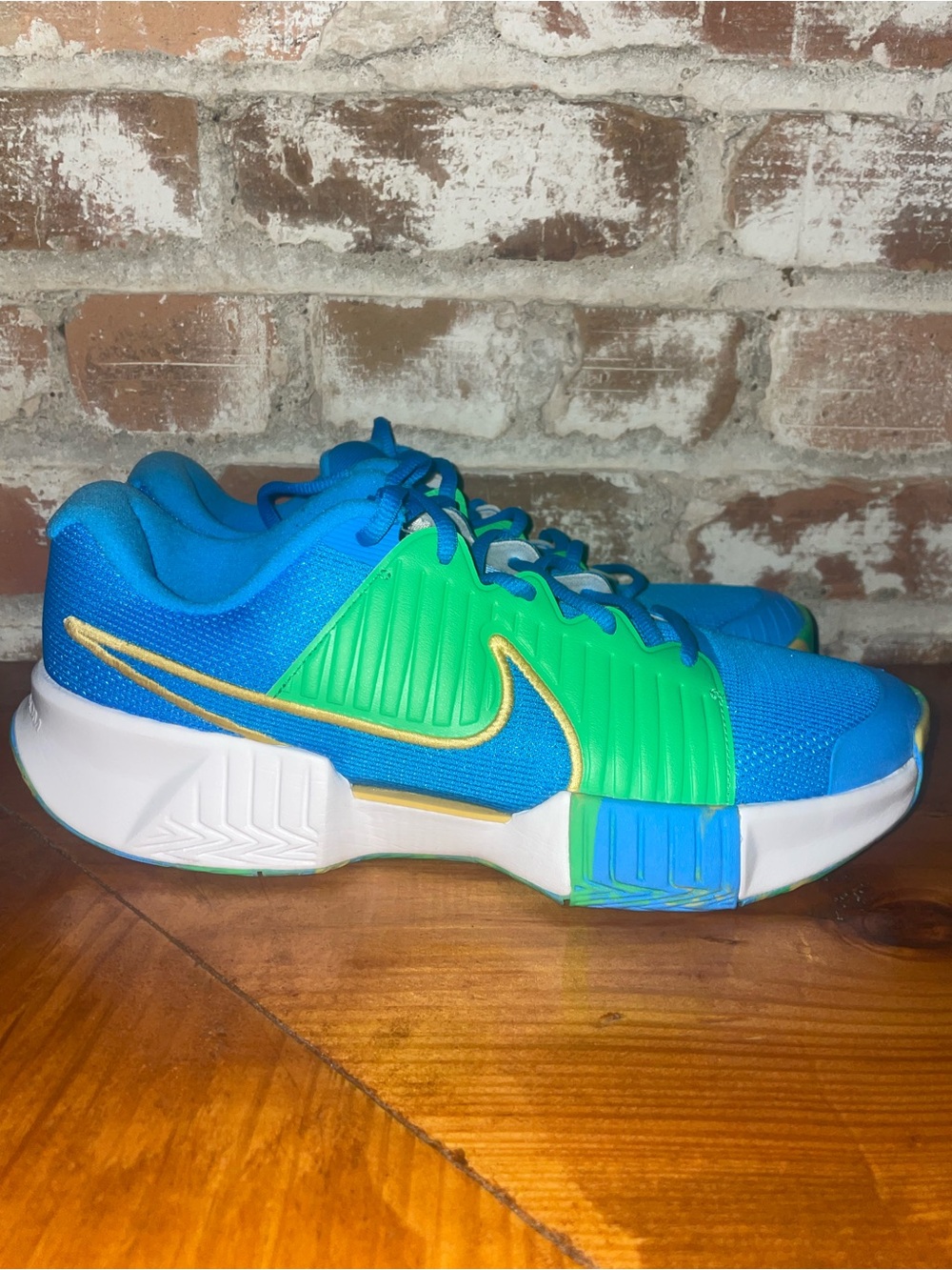 NEW Men's 10 Nike Zoom Challenge PB Pickleball Blue Hero Green Shock FQ4154-401